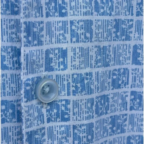 Robert Graham Mens Classic Fit Formal Printed Long Sleeve Shirt Blue  Sz Medium - Picture 10 of 13